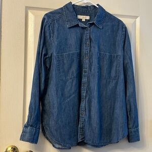 LOFT, size L, denim shirt